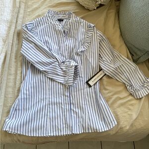 NWT Blue and White Striped Shirt